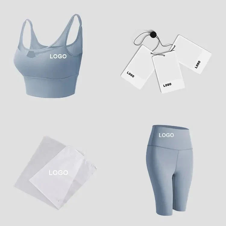 PilatessEmpower Women's Yoga Set - 5-Piece, Seamless Sports Bra, Long Sleeve Top, Scrunch Leggings