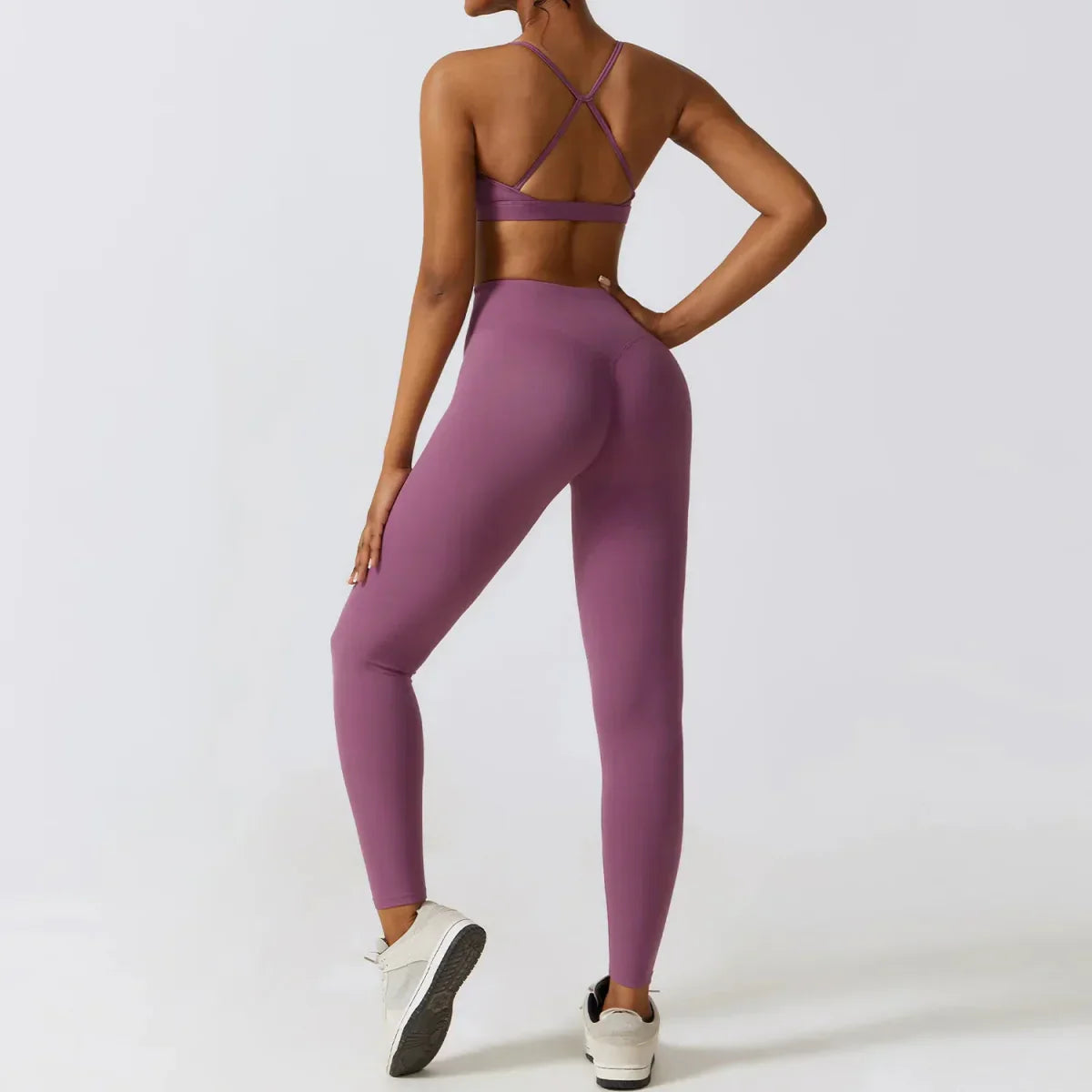 PilatessEmpower Women's Workout Sets: Crop Jacket, Yoga Leggings & Sports Bra