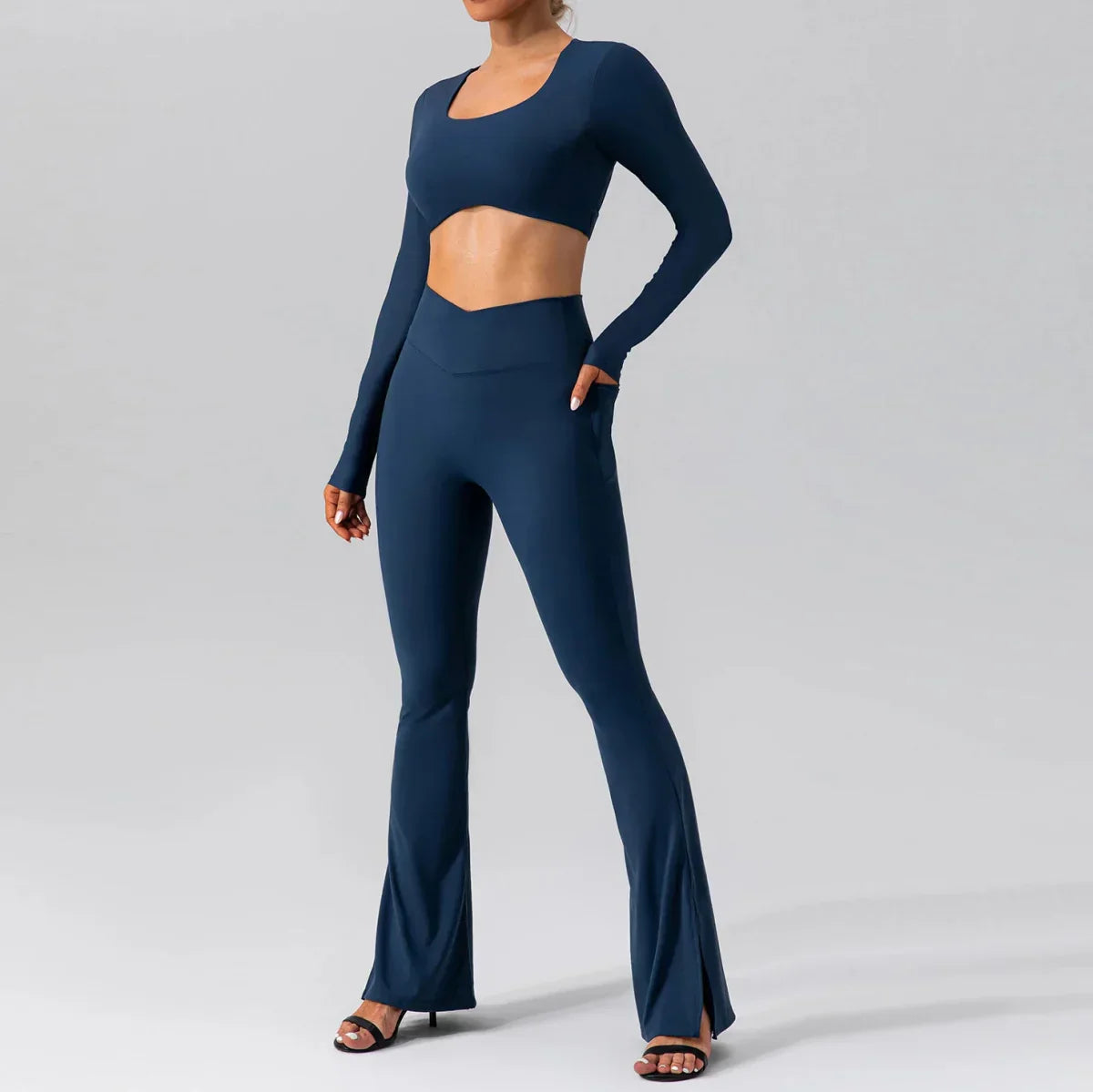 PilatessEmpower Women's Breathable Backless Long Sleeve Workout Shirts