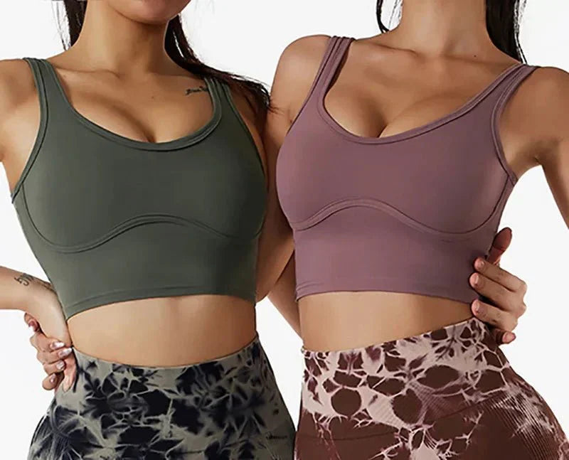 PilatessEmpower  Women's Breathable Sports Bra for Yoga and Pilates with Integrated Chest Pad